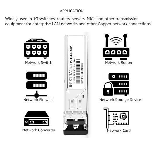 OPSTRAN 1000BASE-SX SFP Optical Transceiver Module Compatible with Netgear 1310nm 2km DDM Duplex LC MMF 10 Pack