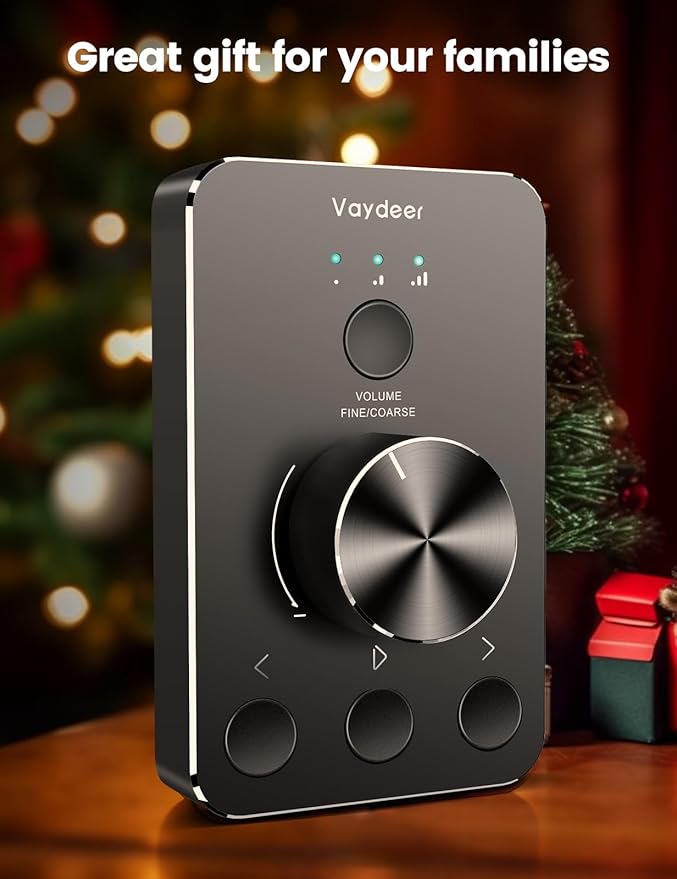Vaydeer Volume Control Knob with One-Click Mute Function and 3 Volume Control Modes, USB Volume Knob Multimedia Controller for Win 7/8/10/Mac, Gift for Festivals Loved Ones