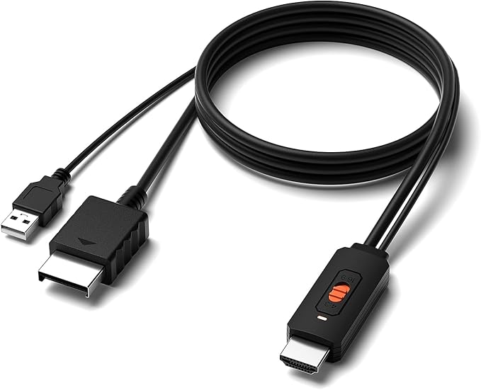 Arector HDMI Cable for PlayStation 2, PS2 to HDMI Adapter for HDTV HDMI Monitor, Supports All PS2 Display Modes
