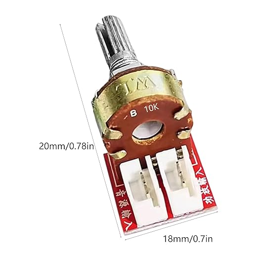 Double Gang Potentiometer Sound Control Module B10K/B50K/B100K for Auditory Projects Stereo Adjustment Board Double Gang Potentiometer