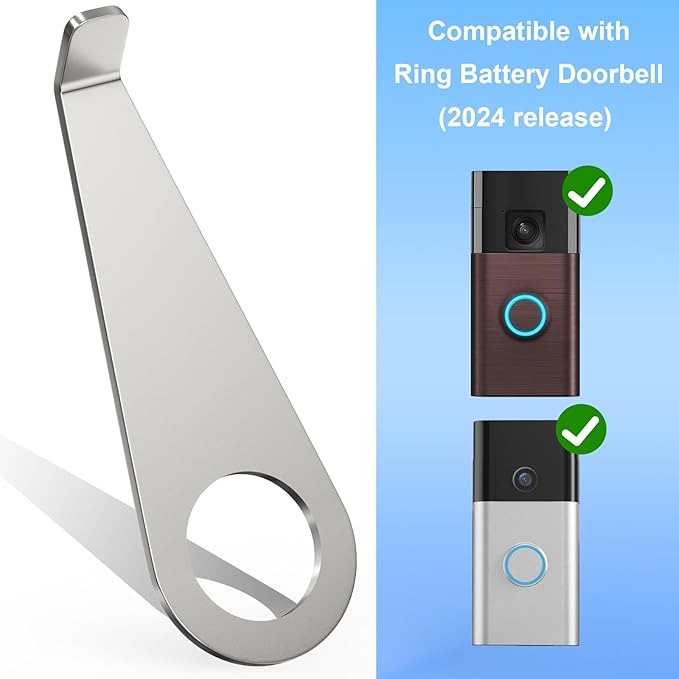 Pyfhy Ring Video Doorbell Key Replacement Tool, Doorbell Camera Opening Key Tool Compatible with Ring Battery Doorbell (2024 Release) with Small No Soliciting Signs, Secure Removal Key Tool (2 Pcs)