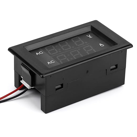 DROK Volt Amp Meter, AC 500V 500A Digital Voltmeter Ammeter Panel, 0.39 Inches LED 2in1 Multimeter, 2-Wire Voltage Amperage Tester Gauge with Current Transformer