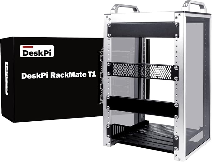 GeeekPi 8U Server Cabinet, 10 inch Server Rack for Network, Servers, Audio, and Video Equipment, DeskPi RackMate T1 Rackmount, 7.87 inch Depth