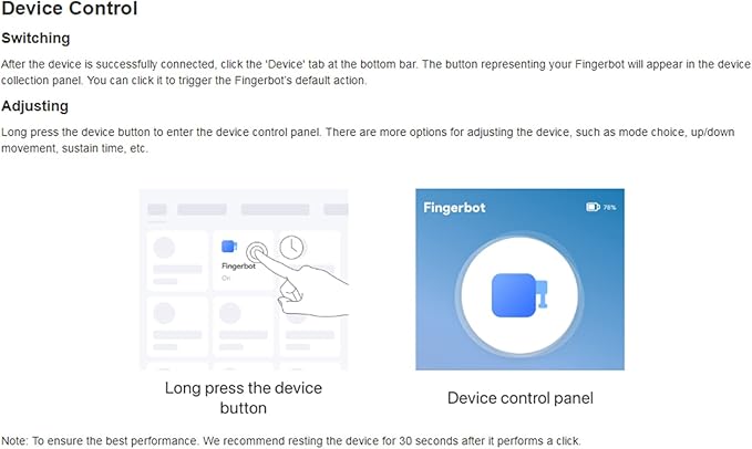 Mini BT Fingerbot Home Automation Controller with Touch Button APP Control Voice Control Schedule Timer Fingerbot Home Appliances Switch Pusher Smart Controller (BT Gateway Required)