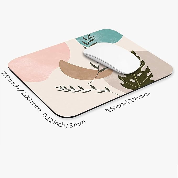 Armanza Square Mouse Pad Abstract Art, Personalized Premium-Textured Custom Mouse Mat Design, Washable Mousepad Cloth, Non-Slip Rubber Base Computer Mouse Pads for Wireless Mouse