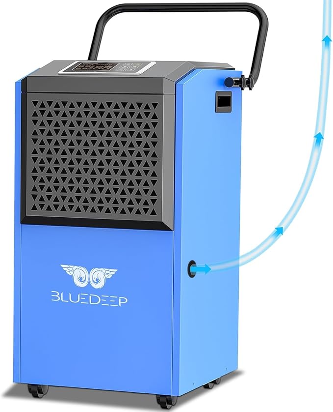 158 Pints Commercial Dehumidifier with Pump for Basements, Industrial Heavy Duty Commercial-grade Portable Dehumidifiers for Large Spaces Warehouse Grow Room, Water Damage Restoration