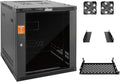 Tecmojo 12U Wall Mount Rack Cabinet, Heavy-Duty 176 Lbs High Load Capacity, 19” Enclosed Server Network Rack with Glass Door, 17.7” Deep – Elite Collection