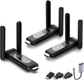 Wireless HDMI Transmitter and 2 Receiver,50M/165FT,LED Display,Up to 8 RXs,Plug and Play,Smart Thermal Control,2.4+5GHz,Wirelessly Video Stream from Netflix/Laptop/TV Box/Camera to Multiple Screen/TVs