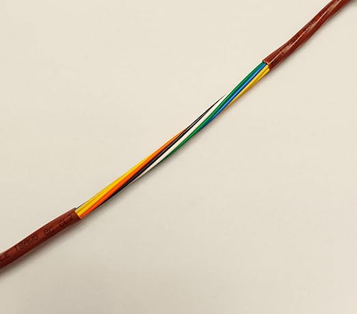 Eastwire 18/8 25ft Thermostat Wire- Brown - Solid Copper 18 Gauge, 8 Conductors - CL2 (ETL Listed) - Residential, Commercial and Industrial Rated (18/8, 25ft)