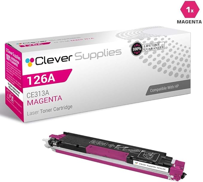 CS Replacement Compatible with HP TOPSHOT PRO M275NW CE310A Black CE311A Cyan CE312A Yellow CE313A Magenta 126A Color CP1020 CP1025NW PRO 100 MFP M175NW Toner Cartridge 5 Color Set