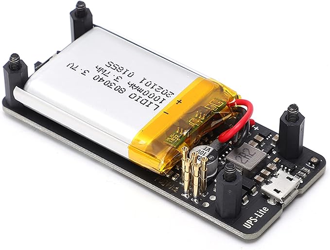 HaloVerde Uninterruptible Power Supply Pi Zero Module with a Built in 1000mAh Battery, a Complete Pi Zero UPS Charger Accessory and Power Board with 400mA Input