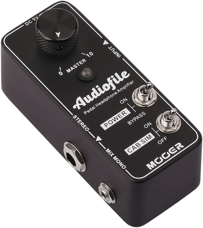 MOOER Micro Guitar Pedal Audiofile Headphone Amp Analog, Access to Effects Circuits, Buffer/Clean Boost for Electric Guitar/Bass