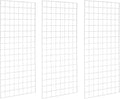 NeeSeeYee Commercial Grade Gridwall Panels – Heavy Duty Grid Panel for Any Retail Display, 2’ Width x 4’ Height, 3 Gridwall Panels Per Carton (White Finish)