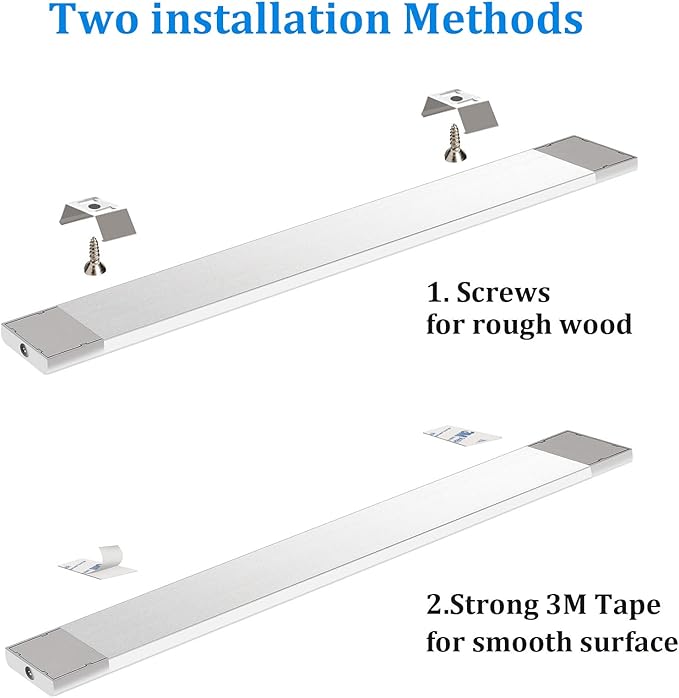 WOBANE Under Counter Lighting, Under Desk Light Bar, Hand Wave Activated, 12 inch Dimmable Panel, Super Bright Aluminum Strip Light for Kitchen,Shelf,Cupboard,Closet,Workbench,Cabinet,6000K White