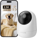 DREAME 2.5K Pet Dog Camera, Indoor Security Camera, Dual-Band 5G/2.4G Wi-Fi, Auto-Tracking, 360° Pan-Tilt, Cloud & 256GB SD Storage, 2-Way Audio, Physical Privacy Mode, Work with Alexa & Google, White
