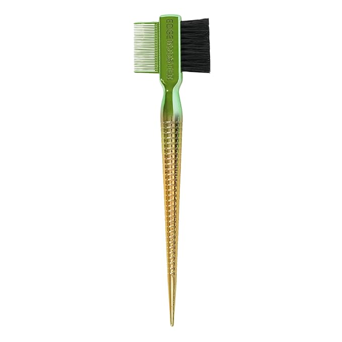 Style Factor EDGE BOOSTER® Hammer Brush Rat Tail– Double-Sided Edge Control Brush & Comb with Boar Bristles – For Edges, Slick Backs, Baby Hair Styling, and Taming Flyaways