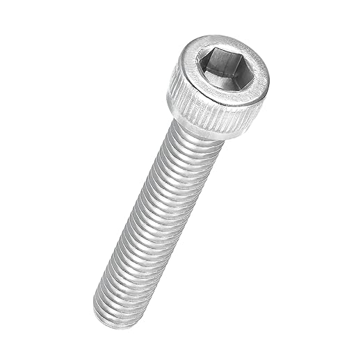 Kozelo 50pcs Socket Head Cap Screws - [M6-1 x 35mm] 304 Stainless Steel Allen Socket Drive for Electrical Motor 3D Printing Fan Engine Replacement Use, Silver