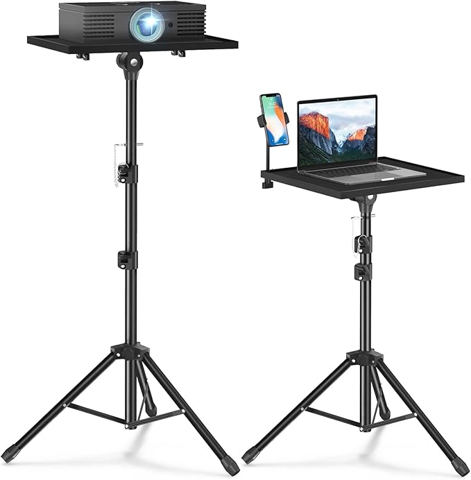 Facilife Projector Stand Tripod - Laptop Tripod Projector Stand Adjustable Height 22 to 47 Inch, Projector Tripod Stand, Tripod for Porjector, Projector Stand for Outdoor Movies