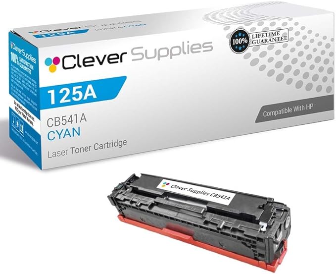 CS Replacement Toner Cartridge Compatible with HP CP1510 CB541A Cyan 125A Color CM1312 CM1312 MFP CM1312NFI CM1300