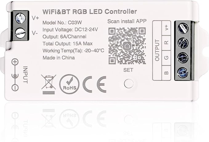 TUNICHX RGB SMD FCOB LED Strip 2.4 GHz WiFi Group Controller Alexa Google Home Smartphone APP Control Compatible with WR01RF LM096 FUT095 FUT096 B3 T3 Mi-Boxer/Mi-Light（RF Remote Does not Included
