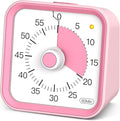 InfPokid Visual Timer for Kids with Pause Function, 60 Minute Countdown Timer for Kids Desk Study, Teaching, Kitchen Cooking, Office Meetings, Time Management for ADHD (Pink)