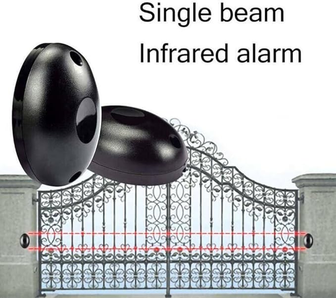 Single Beam Infrared Detector Sensor for Automatic Gate Safety, 12-24V Outdoor Infrared Beam Sensor, Pair of Infrared Safety Sensors