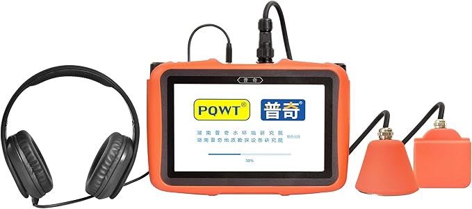 PQWT L50 Underground Water Leak Detectors for Home Wall Water Pipe Detector Machine Multi Sensor Acoustic Pipeline Leakage Detection Kit Noise Reduction Headphone Smart Touchscreen Carry Case