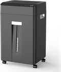 24-Sheet Cross Cut Paper Shredder P-4 Security with 8.9 Gal Pull-Out Bin, Credit Card/Staple/Clip/CDs Heavy Duty Commercial Shredder for Office Use