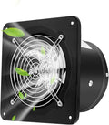 XUFOPLY 6 Inch Exhaust Fan, 110V 40W Wall Mounted Vent Fans 2600RPM Kitchen Bathroom Windows Fan Metal Extractor Fan for Attic, Garage, Window Ventilation (Black, 6 Inch)