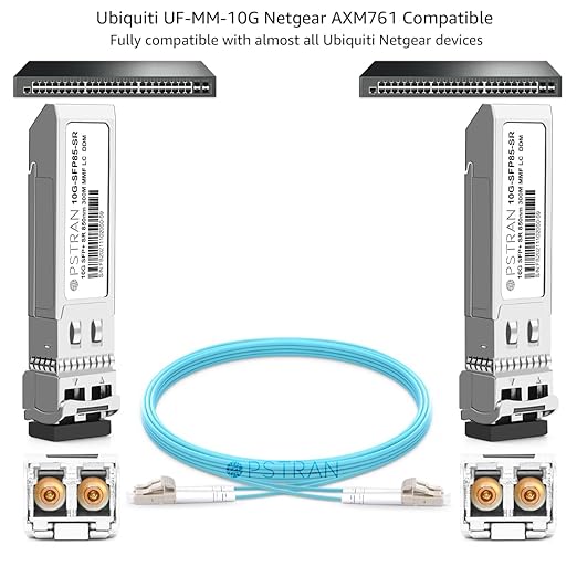 OPSTRAN 10GBASE-SR SFP+ Optical Transceiver Module Compatible with Ubiquiti Unifi UF-MM-10G 10Gbps 850nm 300m DDM Duplex LC MMF