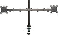 Elevon Dual Monitor Stand for 13-32 inch Computer Screens, Full Adjustable Two Screen Computer Monitor Arm, VESA Mount with C-Clamp/Grommet Base