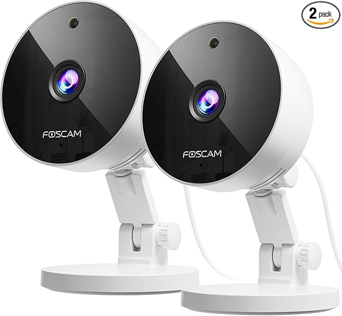 FOSCAM 3K 5MP Security Camera Indoor, 2.4g & 5g WiFi Magnetic Mini Dog/Cat/Pet/Baby Camera, Smart Motion Detection, 20X Zoom, 2-Way Audio, Night Vision, Home Monitor Compatible with Alexa & Google