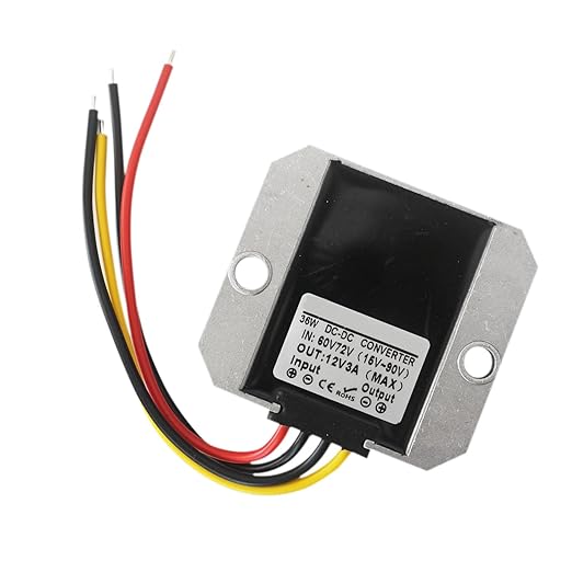 Proshopping 72V to 12V Step Down DC Converter, 15-90V to 12V 3A 36W Small Buck Module, Waterproof Golf Cart Voltage Regulator Reducer, DC 24V 36V 48V 60V 72V Power Supply
