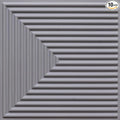 From Plain To Beautiful In Hours 9004 Depth Tier PVC 12 in x 12 in Peel and Stick Wall Panels (Covers / 10 sq.ft), Milky Grey, 10 Piece