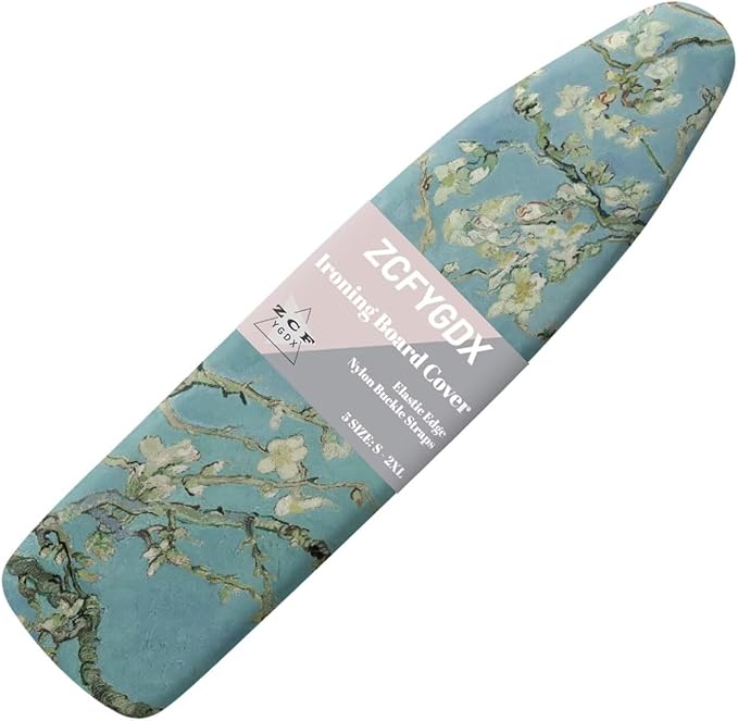 ZCFYGDX William Morris Prints Ironing Board Cover 3 Nylon Buckle Fastening Easy to Install Iron Decor Covers Standard with Elastic Edge Scorch Resistant Protective Covers for Iron Board 15x54 Inch