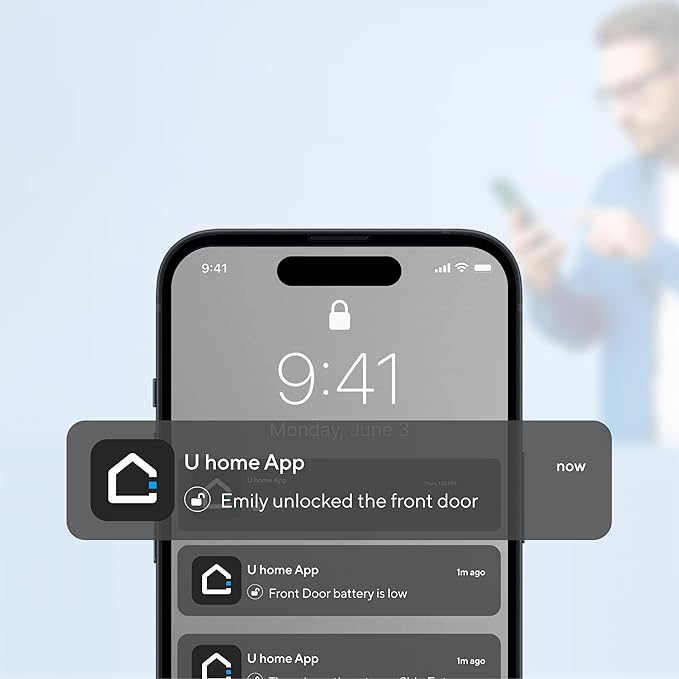 ULTRALOQ 2026 Upgrade Bolt Fingerprint Smart Lock in Black, Biometric Deadbolt with Built-in WiFi, Keyless Entry Door Lock, App Remote Control, 10 Months Battery, IP65 Waterproof, BHMA Grade AAA
