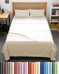 Full XL Bed Sheet Set - 4 Piece Extra Long Extended Full XL Sheets - Soft, Breathable & Cooling - Fits 8” to 16" Mattress w/ Deep Pockets - 54" x 80" - Easy-Fit, Wrinkle & Fade Resistant - Off White