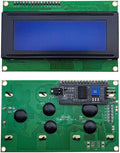Haldzemo 2004 LCD Screen Display Module 2004A 20x4 Character Serial Blue Backlight DC 5V with IIC/I2C Interface Adapter Board (2 Pack)