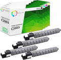 TCT C2003 Toner Cartridge 4 Pack - Compatible Replacement for Ricoh Aficio 841918 841921 841920 841919 Works with Ricoh Aficio MP C2003 2503 Printers (Black Cyan Magenta Yellow)