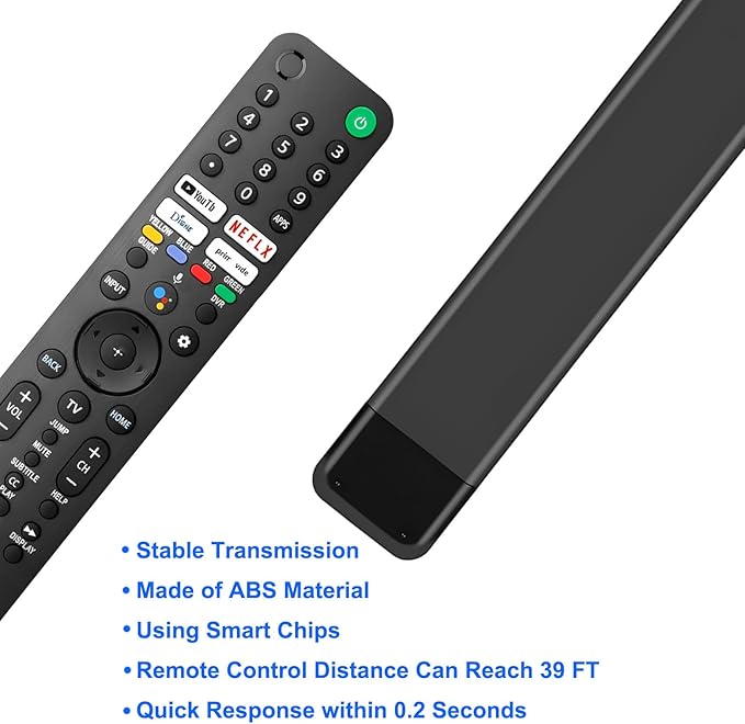Replacement Voice Remote for Sony TV, for SonyBravia Smart TV with Voice Control, Compatible with Sony Bravia XR/XBR/KD Series 4K/ 8K LED OLED Google/Android Smart TVs