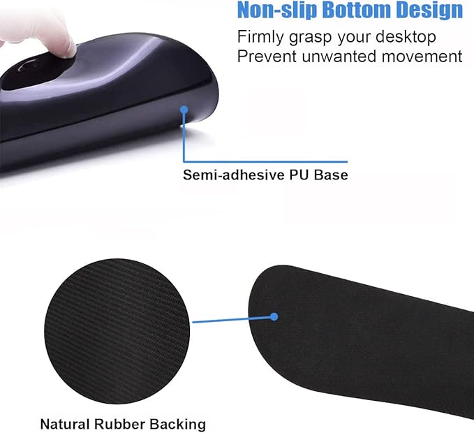 Keyboard Wrist Rest + Mouse Pad Wrist Support Set with Coasters, She Believed She Could So She Did Inspirational Quote Design Non-Slip PU Base Ergonomic Mousepad for Home Office Working Studying