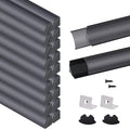 VST 20pack 3.3 ft LED Channel, V Shape Led Diffuser Channel, LED Aluminum Channel System with Black Cover, End Caps and Mounting Clips, Aluminum Profile for LED Strip Light Very Easy Installation
