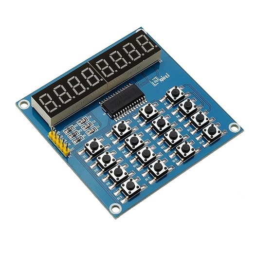 2PCS TM1638 LED Display 8Bit Digital Tube Module 16 Keys 3-Wire Control Keyboard for Arduino DIY