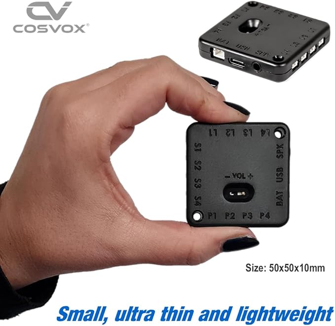 COSVOX Cosplay Sound Effects Module. DIY Audio MP3 Sound Chip with 4 Push Buttons, 8MB Memory. Add Sound Effects or Music to Your Cosplay Costume Accessories, Crafts, Props and Replicas.