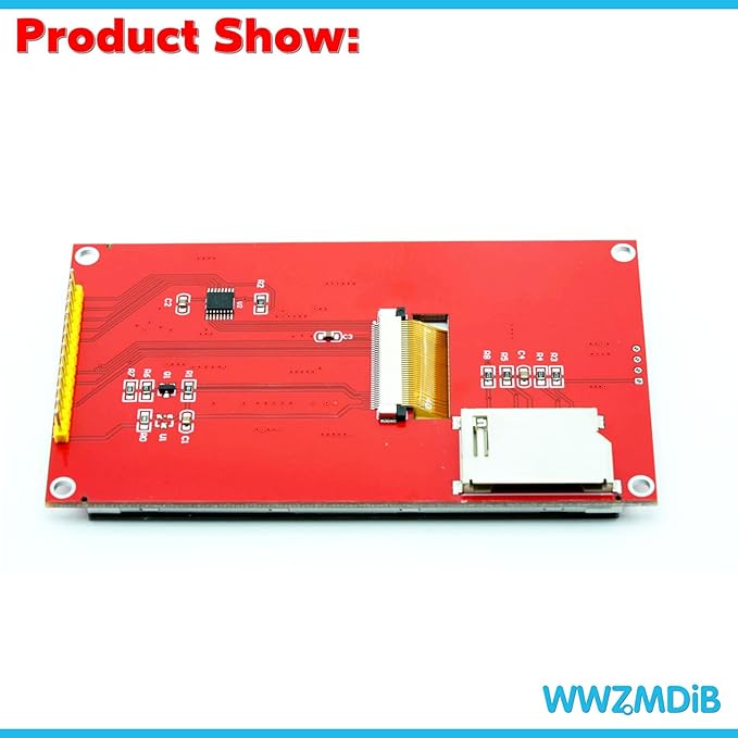 WWZMDiB TFT LCD Touch Display Module SPI Interface for Arduino (4", 480x320, ILI9488)