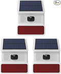 Hapippofa Solar Wireless Motion Sensor Alarm,Driveway Alarm Outdoor Waterproof Alert 120 dB Siren Sound Security System for House Yard Farm