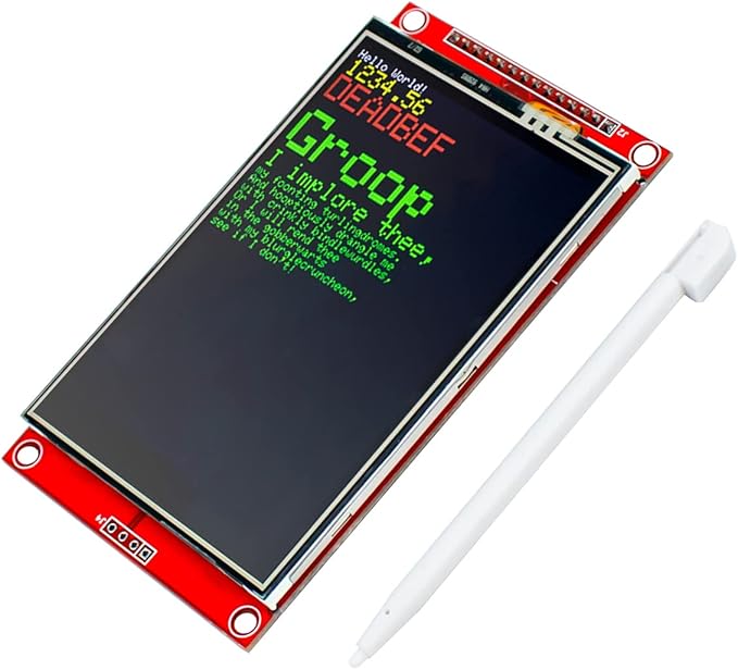 Hosyond 3.5 Inches TFT LCD Touch Screen Shield Display Module 480x320 SPI Serial ILI9488 with Touch Pen Compatible with Arduino R3/Mega2560 Development Board