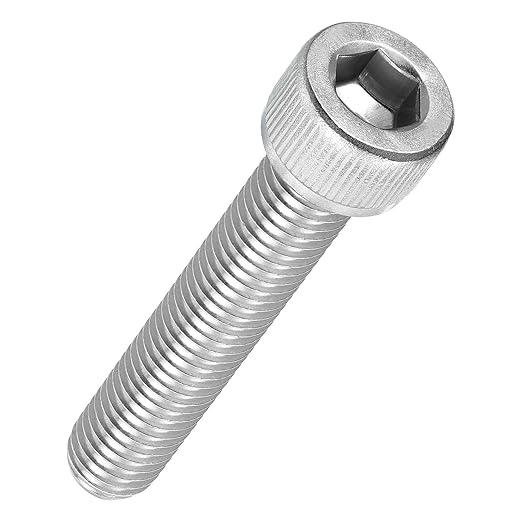 Kozelo 4pcs Socket Head Cap Screws - [M10-1.5 x 55mm] 304 Stainless Steel Allen Socket Drive for Electrical Motor 3D Printing Fan Engine Replacement Use, Silver