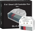 GLEDOPTO ZigBee 3.0 Pro Mini LED Strip Controller 5 Modes in 1 RGBCCT RGBW RGB CCT WWCW Dimmer DC12-24V APP Voice Control Work with Hu/e ZigBee2mqtt Conbee II Home Assistant Alexa (Hub Required)