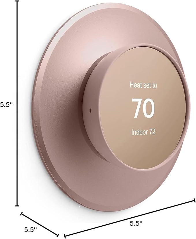 POPMAS Nest Thermostat Wall Plate - Compatible With Google Nest Thermostat 2020, Sand Metal Trim Plate, Cover Plate Trim Kit Accessory